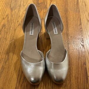 Saks Fifth Avenue Silver Heels